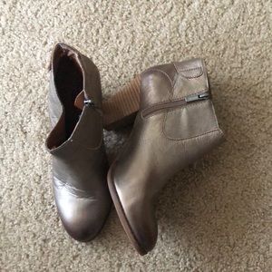 Gold Lucky Brand Ankle Booties